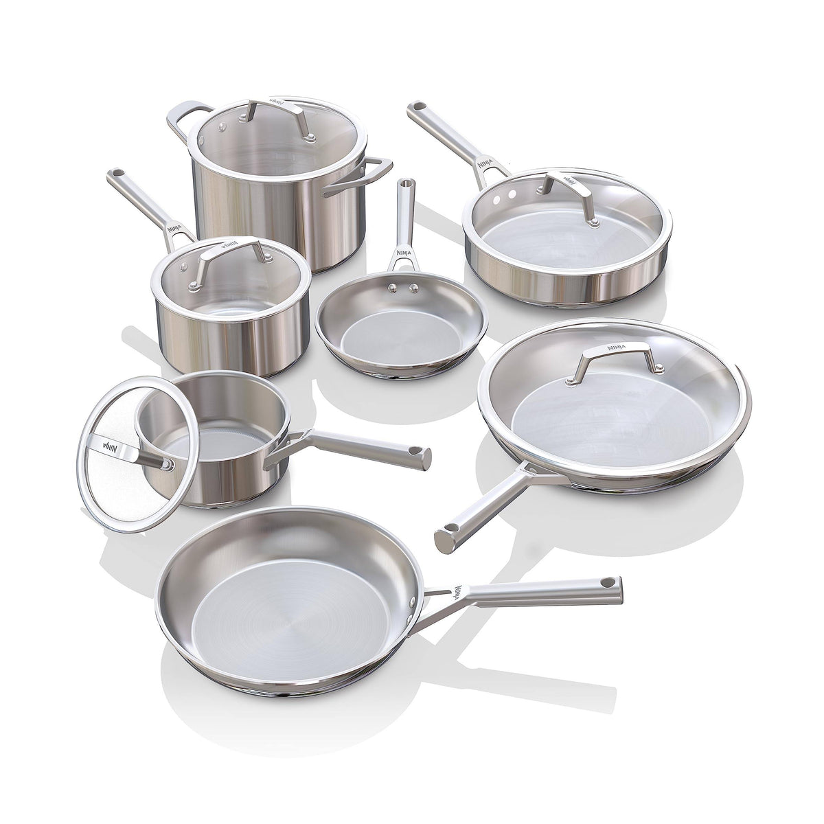 Ninja EverClad Commercial - Grade Stainless Steel Cookware 12 - Piece Set - C99012