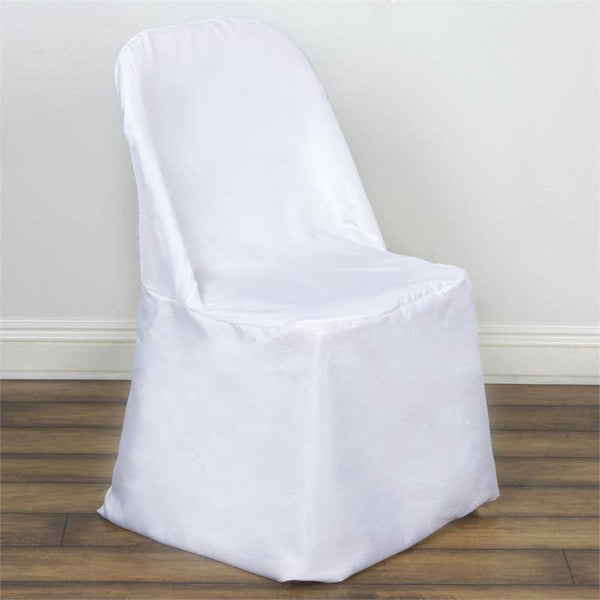 Efavormart White Folding Chair Cover - Flat
