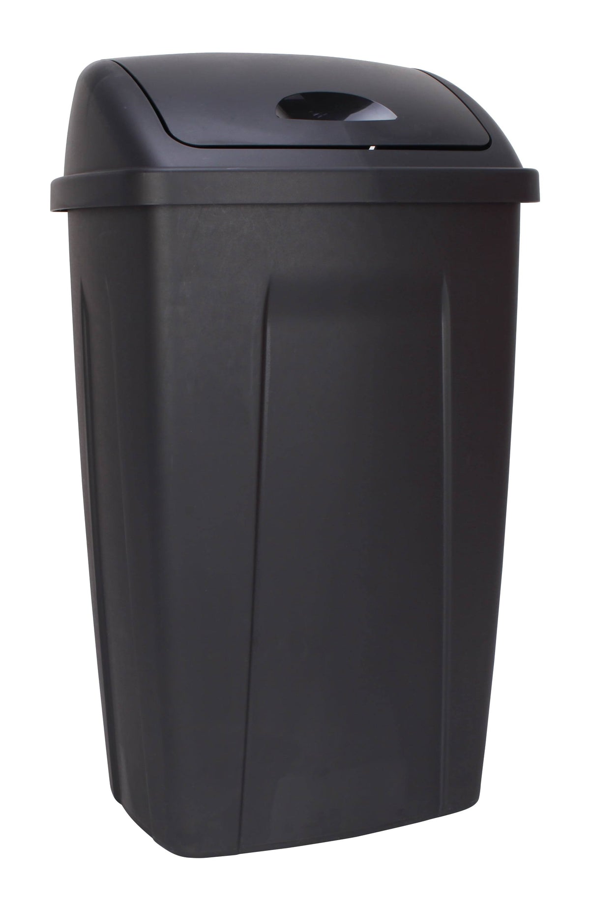 Mainstays 13 Gallon Trash Can, Plastic Swing Top Kitchen Garbage Trash Can, Black