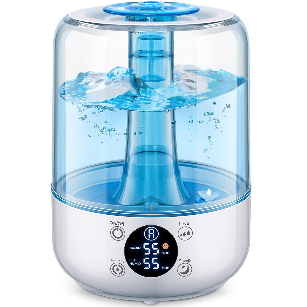 HiLife Humidifiers for Bedroom, 3L Ultrasonic Cool Mist Humidifiers for Home Baby Nursery & Plants