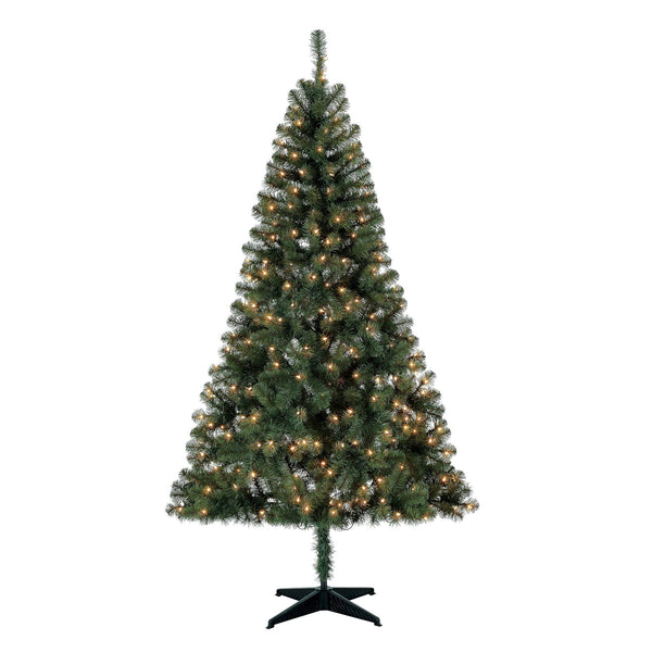 Holiday Time Pre - Lit 6.5' Madison Pine Artificial Christmas Tree, Clear Lights