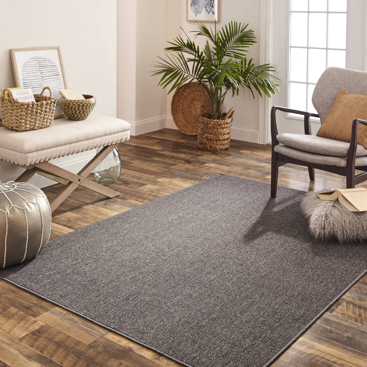 Mainstays Gray Titan Area Rug, 5' x 7'