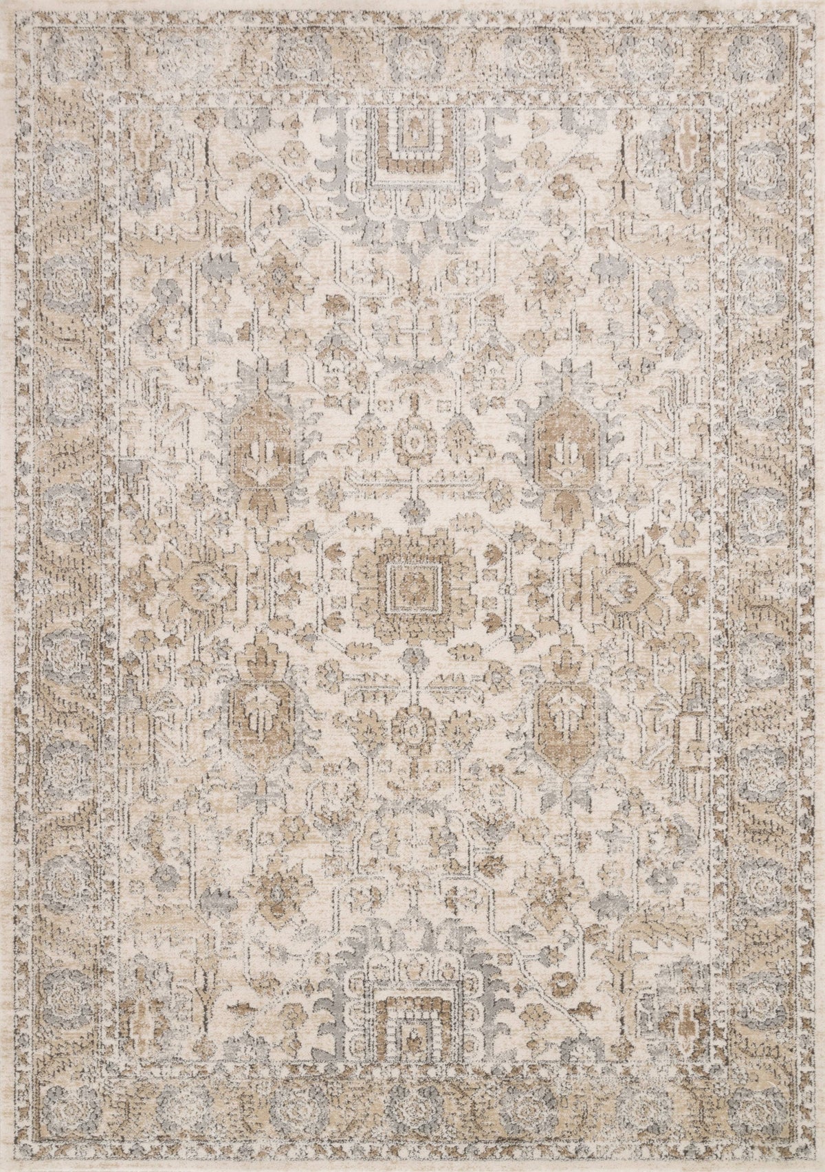 Loloi II Teagan TEA - 03 Ivory Sand Rug - 6 ft 7 in x 9 ft 2 in
