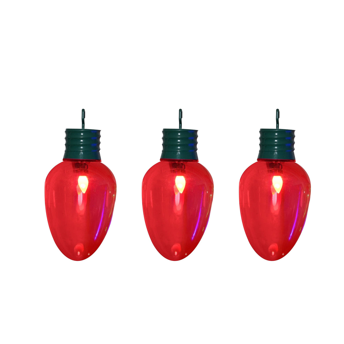 Holiday Time Giant Red LED Christmas Bulb, 14 - Inches, Set of 3