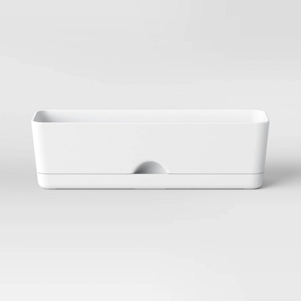 16"x5" Indoor/Outdoor Rectangular Self - Watering Window Box White - Room Essentials