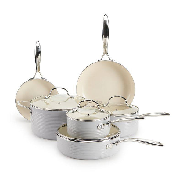 Food Network Farmstead 10 - pc. Aluminum Cookware Set, Light Grey