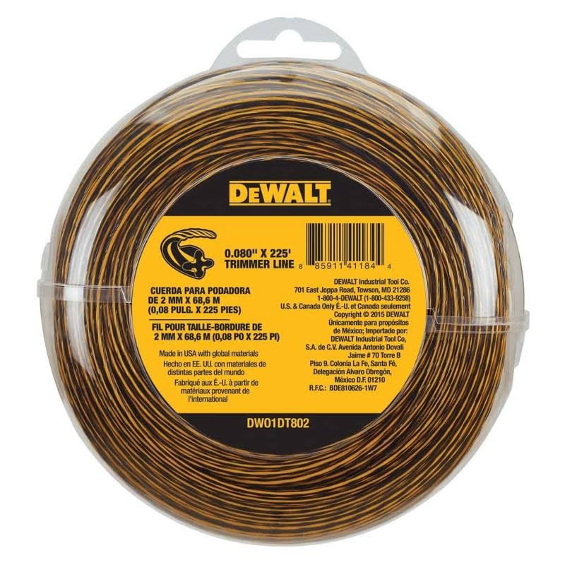 DeWalt DWO1DT802 String Trimmer Line 225 - Feet by 0.080 - Inch