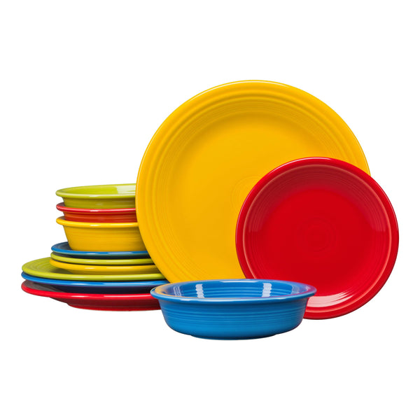 Fiesta Classic Colors 12 - Piece Dinnerware Set