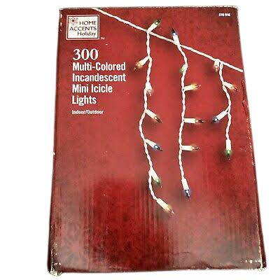 Home Accents Holiday 300 - Light Mini Multi Color Icicle Lights