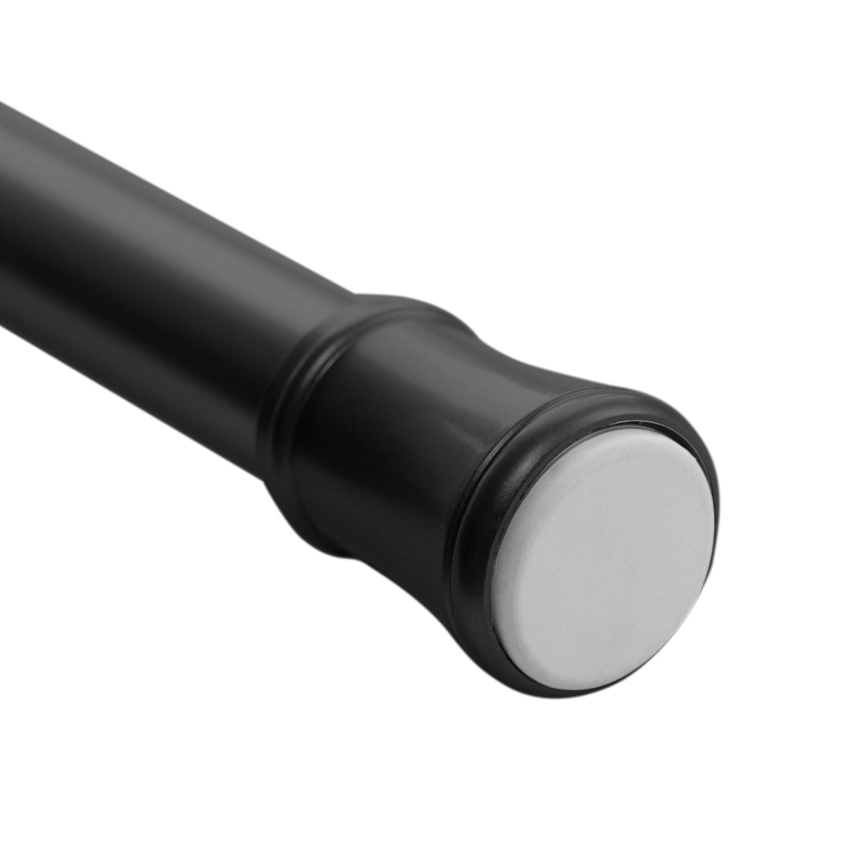 Mainstays 1 inch Black Adjustable Tension Window Curtain Rod, 48 - 84 inch, Black