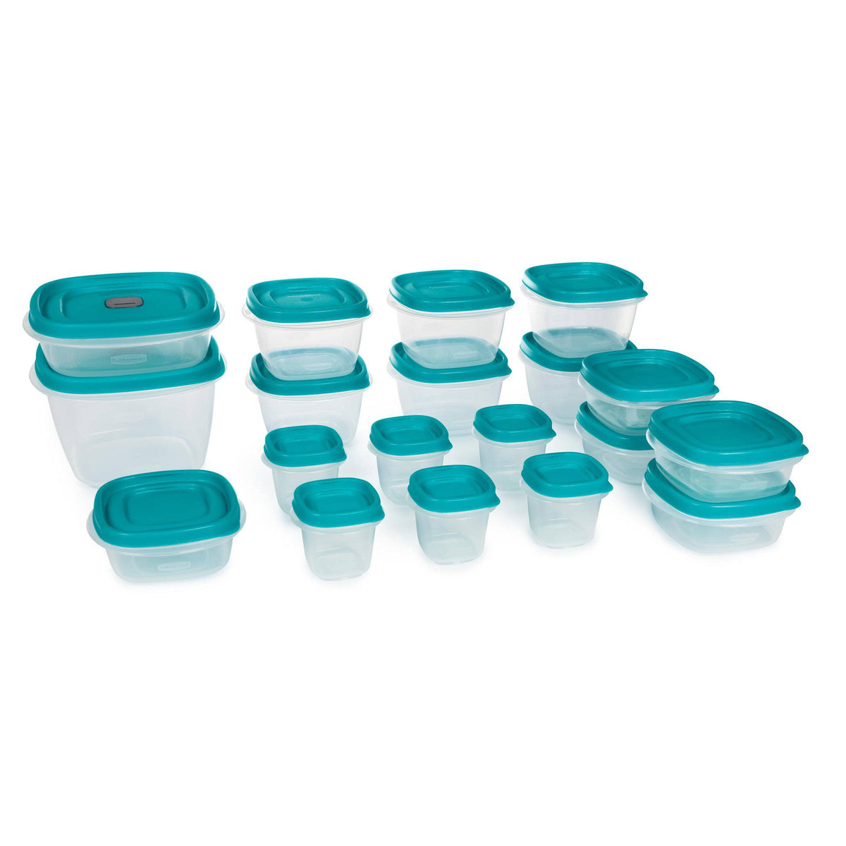 Rubbermaid Easy Find Vented Lids Food Storage Containers, 38 - Piece Set, Teal