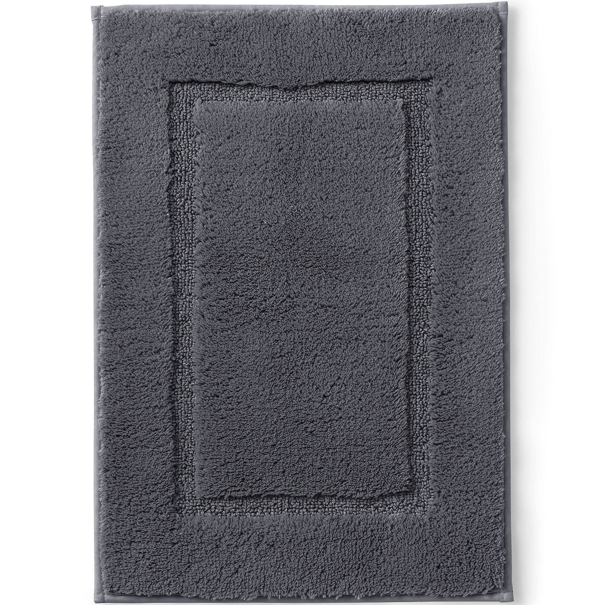 Lands' End Supima Cotton Non - Skid Bath Rug, Grey, 20x33