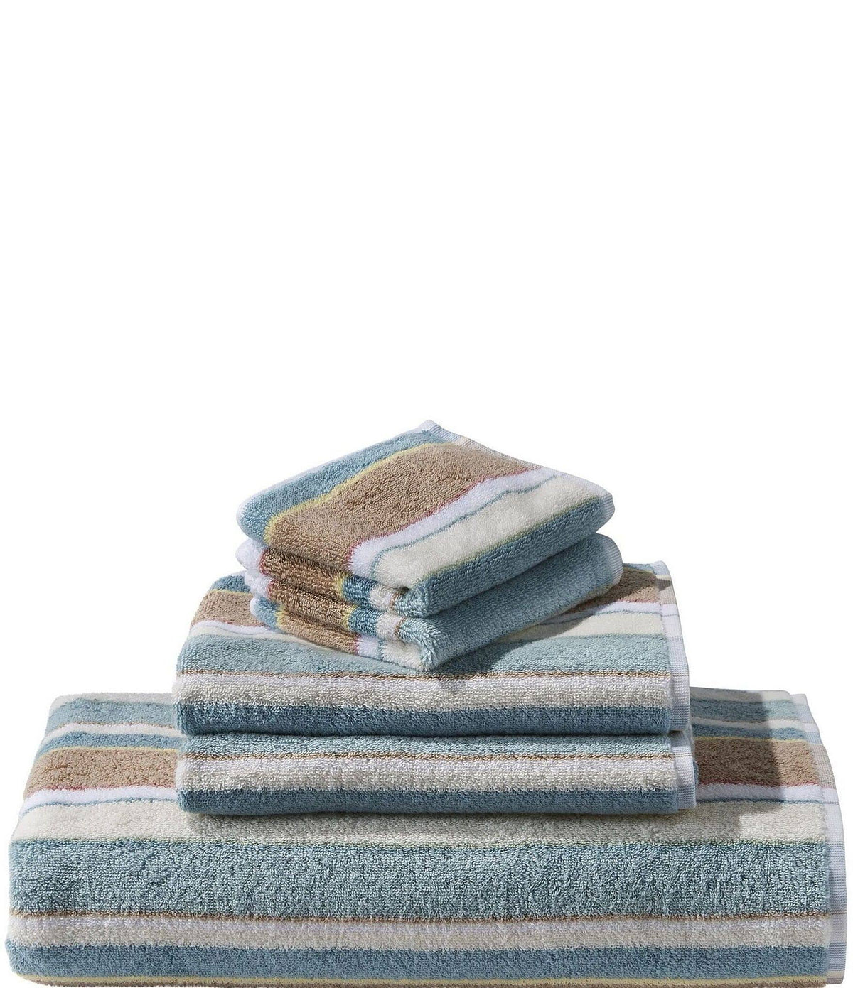 L.L.Bean Bean's Striped Organic Cotton Bath Towel - Hand Towel