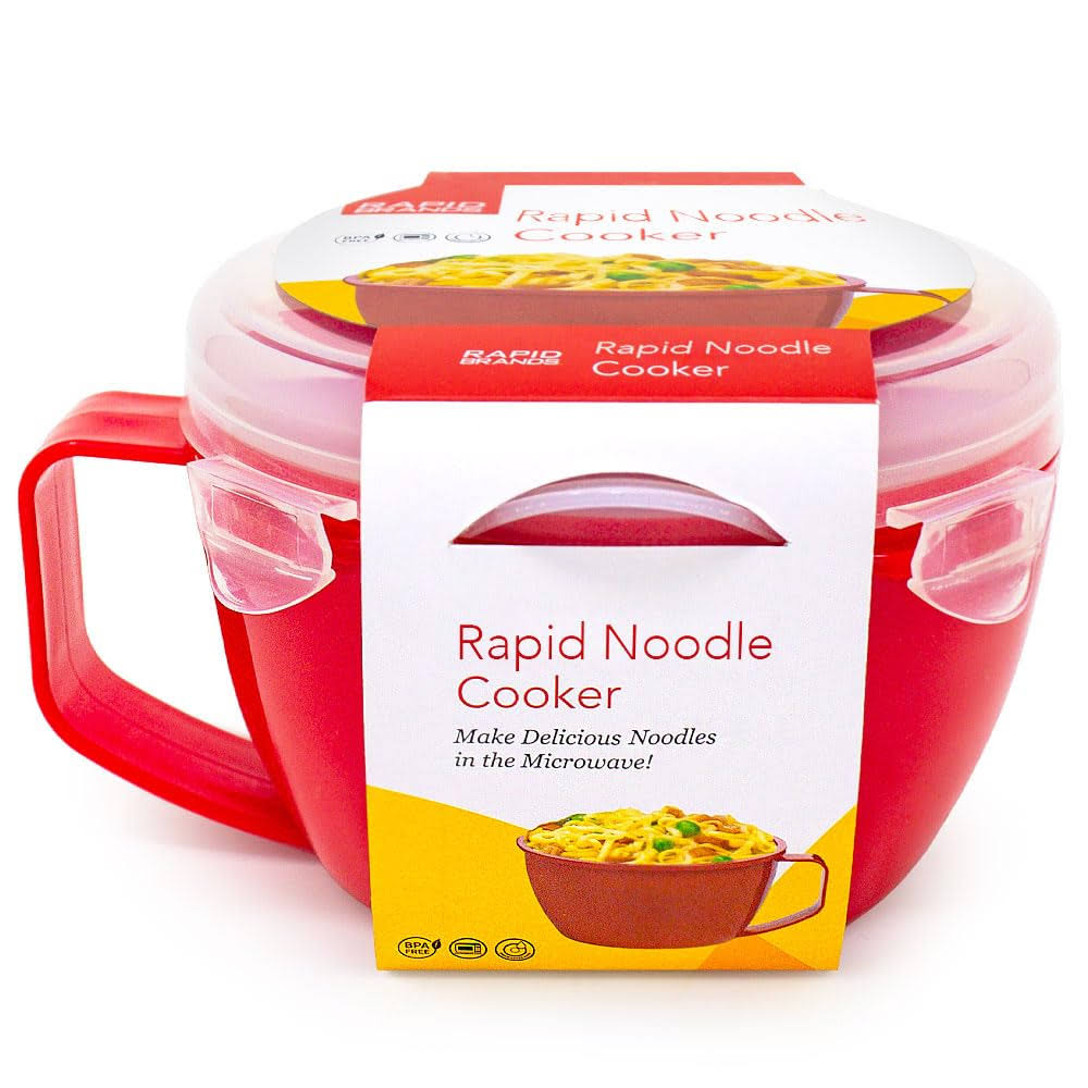 Rapid Cup Noodle/Soup Bowl - Microwave Soup & Noodles in Minutes - Perfect for Dorm Small Kitchen or Office - Dishwasher - Safe Microwaveable &
