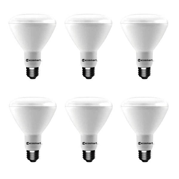 Ecosmart 65W Equivalent Daylight BR30 Dimmable LED Light Bulb (6 - pack)