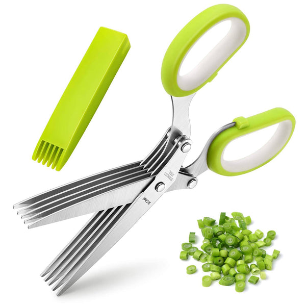 Herb Scissors, X - Chef Multipurpose Kitchen Scissors 5 Blades Stainless