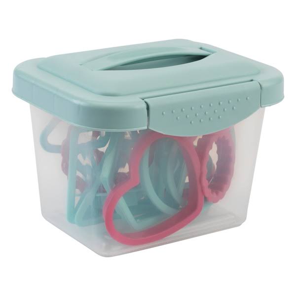 GoodCook 15 - Piece Assorted Cookie Cutter Set with Storage Container, Blue/Red, Size: 15 Piece