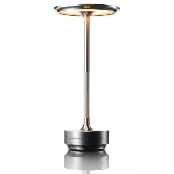 Ambient - Metallic Cordless Table Lamp - Rechargeable - Waterproof - Silver