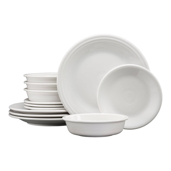 Fiesta 12 - Piece Classic Dinnerware Set - White