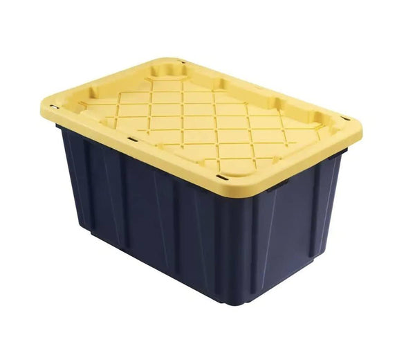 HDX Tough Polypropylene Plastic 27 gal. Storage Tote in Black (5 - Pack)