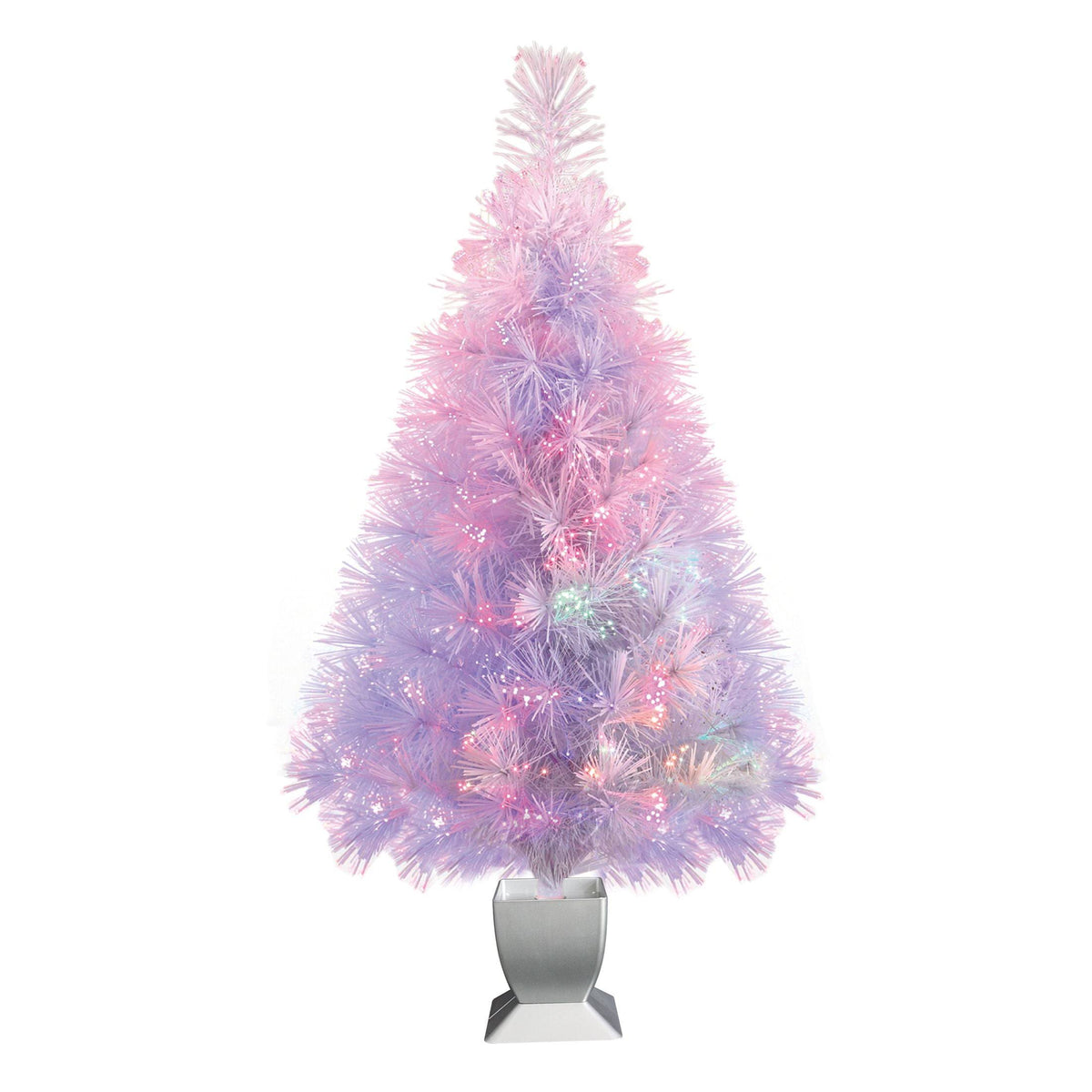 Holiday Time Prelit LED Fiber Optic Spruce Artificial Christmas Tree - White - 32 in