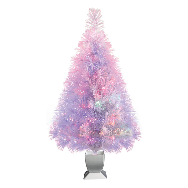 Holiday Time Prelit LED Fiber Optic Spruce Artificial Christmas Tree - White - 32 in