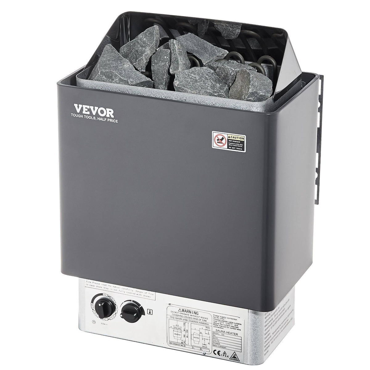 VEVOR Sauna Heater, 9KW 220V Electric Sauna Stove, Steam Bath Sauna Heater with Built - In Controls, 3H Timer and Adjustable Temp for Max. 317 - 459