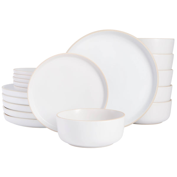 Gibson Home Zuma 18 - Piece Stoneware Dinnerware Set White