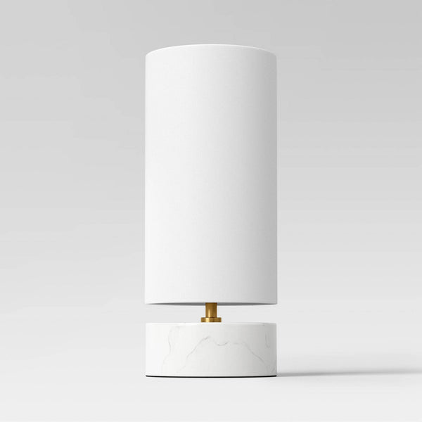 Faux Marble Mini Table Lamp White - Threshold