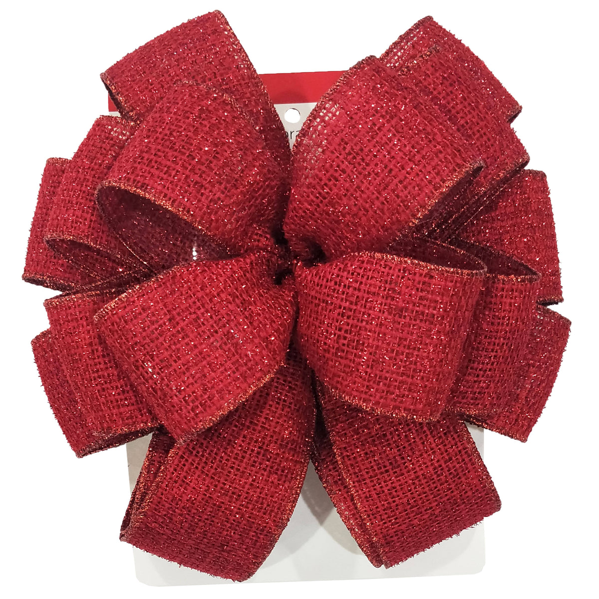 20.5" Glittery Red Christmas Tree Bow Topper by Ashland - Christmas Tree Topper