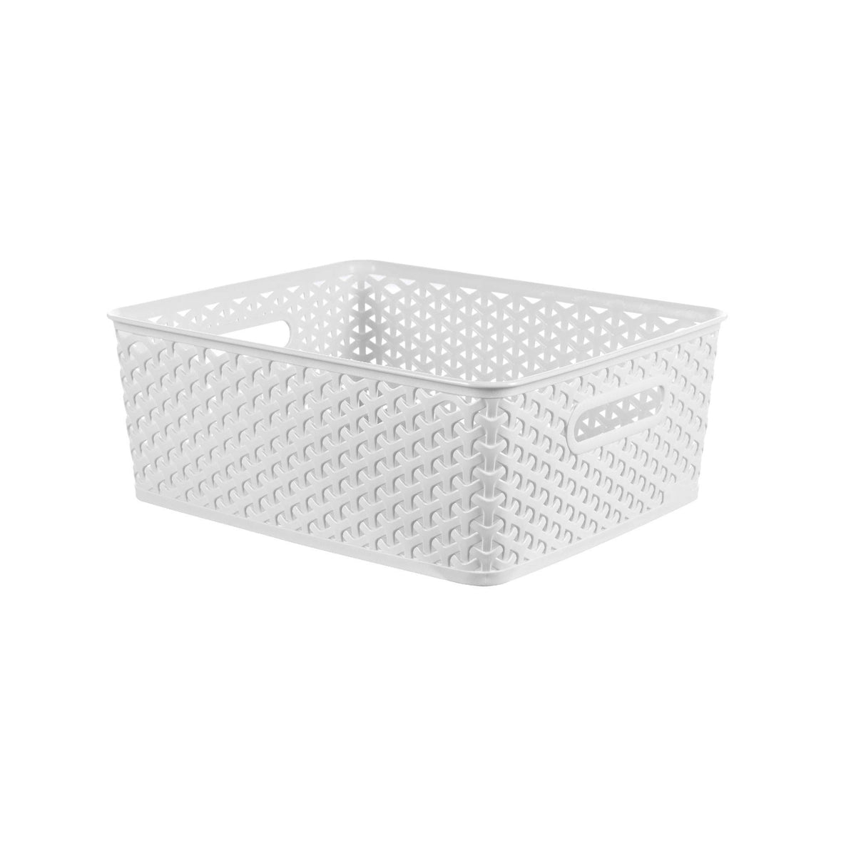 Y - Weave Medium Decorative Storage Basket White - Brightroom
