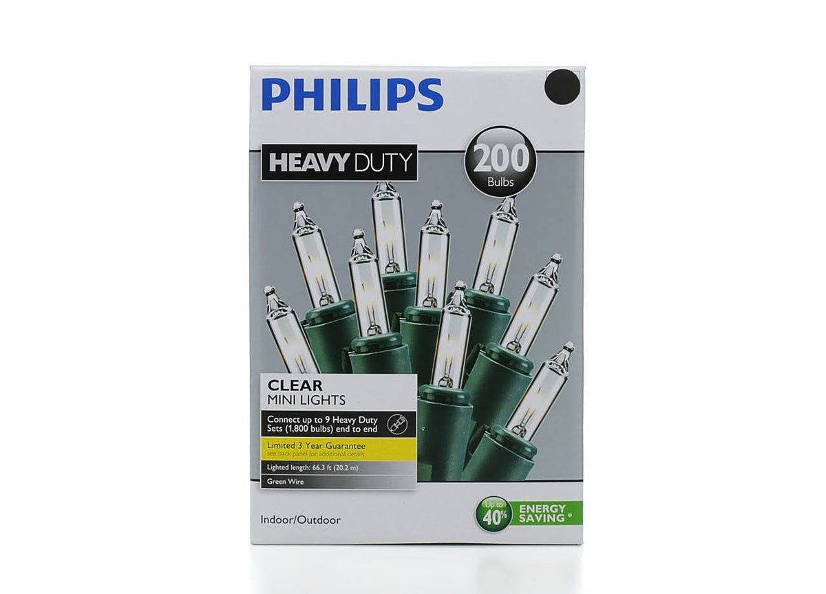 Philips 118108 - 104 Heavy Duty Mini 200 - Bulbs String Light, Clear