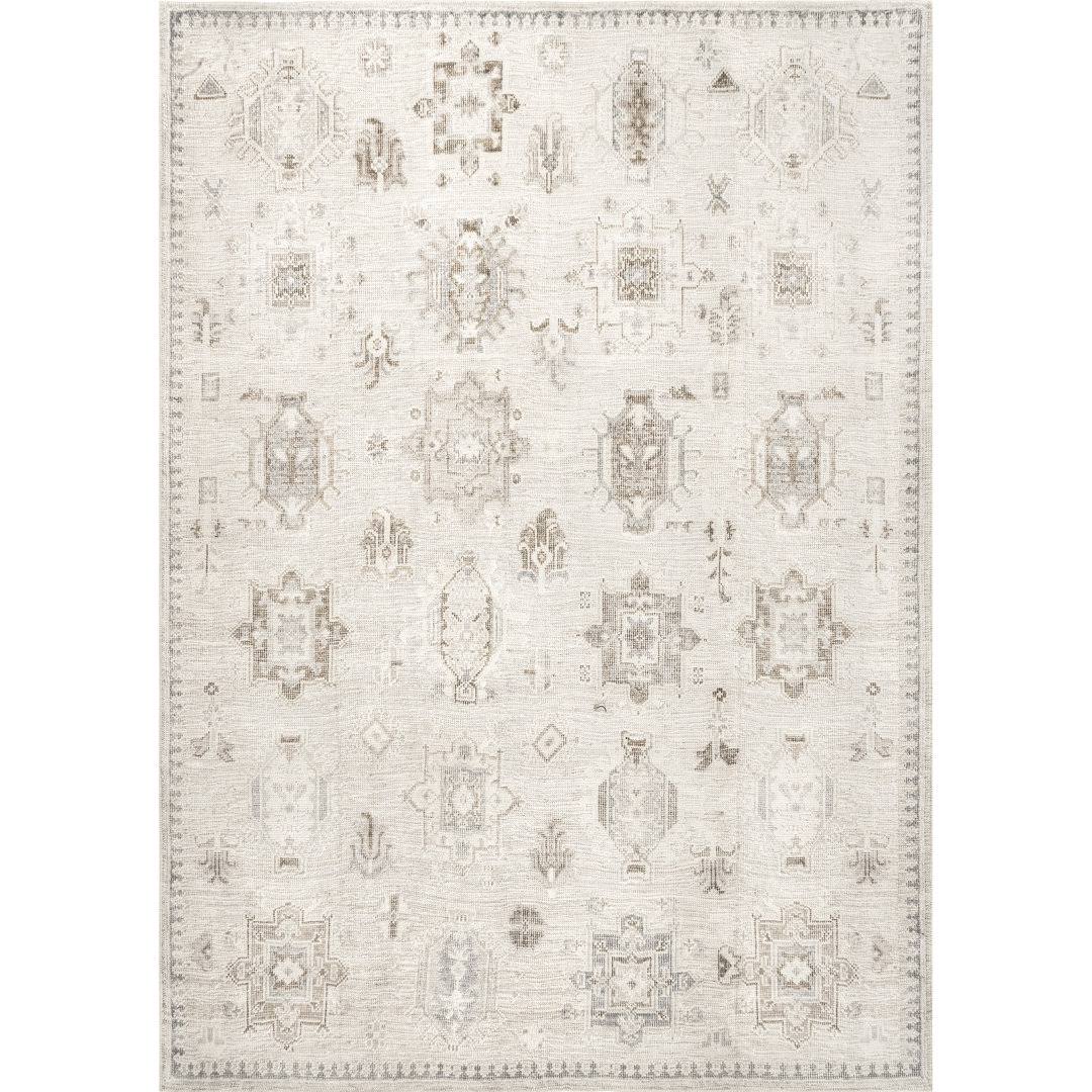 Elverta Oriental Machine Washable Beige Area Rug Birch Lane Rug Size: Rectangle 6' x 9'