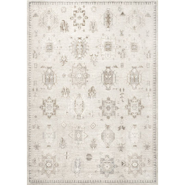 Elverta Oriental Machine Washable Beige Area Rug Birch Lane Rug Size: Rectangle 6' x 9'
