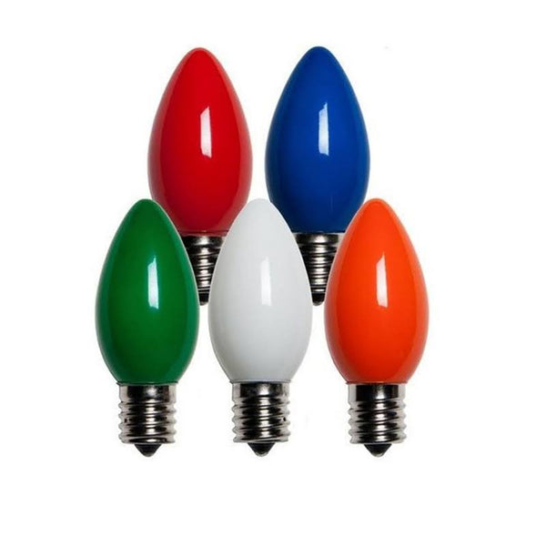 Holiday Bright Lights BU25C9 - OMUA C9 Christmas Light Bulbs, Multicolored, 1"