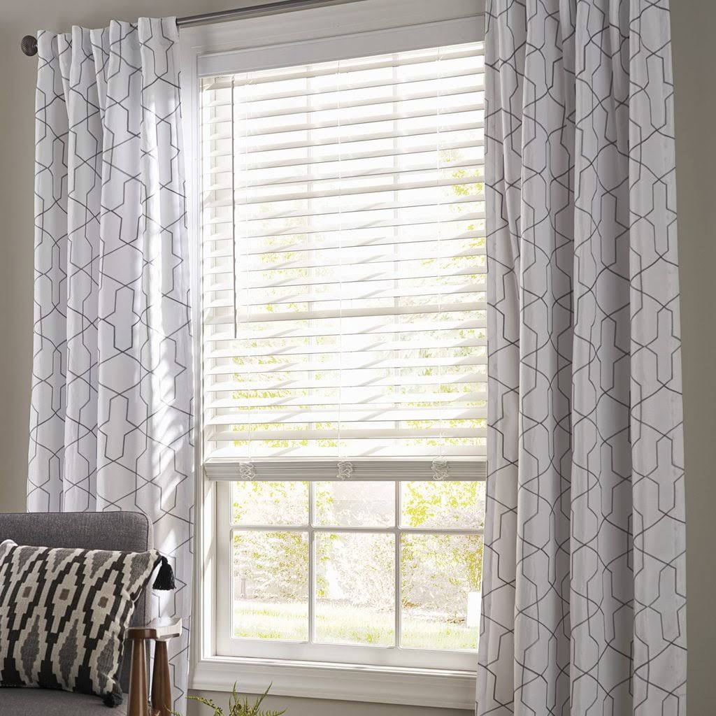 Better Homes & Gardens 2 - Inch Cordless Faux Wood Horizontal Window Blinds, White, 27x48, Size: 27 inchw x 48 inchLarge