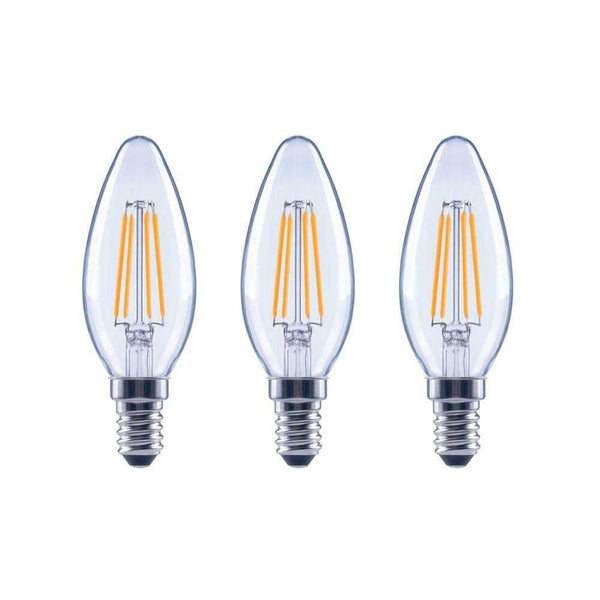 Ecosmart 40 - Watt Equivalent B11 Candle Dimmable Clear Glass Filament Vintage LED Light Bulb Soft White (3 - pack)