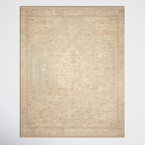 Amanda Oriental Hand - Woven Flatweave Ocean/Ivory Indoor Use Only Area Rug Joss & Main Rug Size: Rectangle 5' x 7'6"