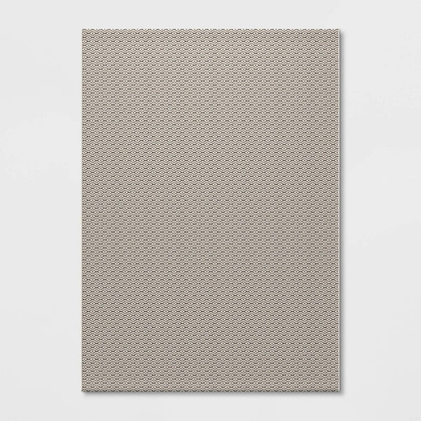 6' x 9' Diamond Outdoor Rug Gray - Threshold