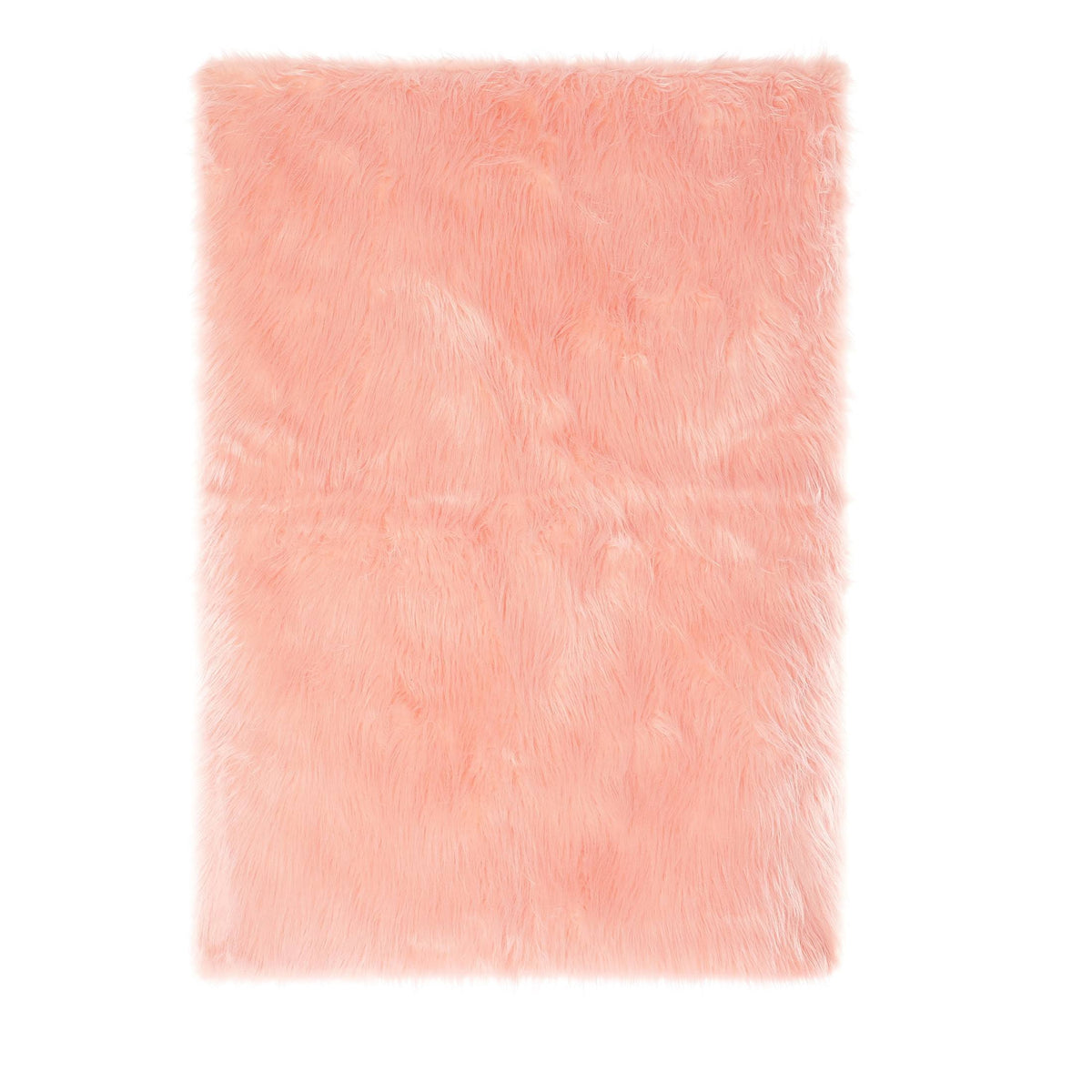 Mainstays Faux Fur Rug Non - Skid Fluffy Floor Rug - Blush - 30X46 in