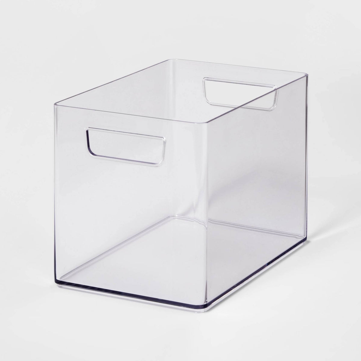 Medium Bathroom Organizer Bin with Handles Clear - Brightroom