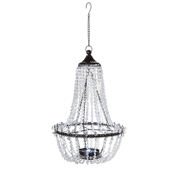 Garden Meadow 23.2 - Inch Tall Hanging Metal and Acrylic Solar Chandelier