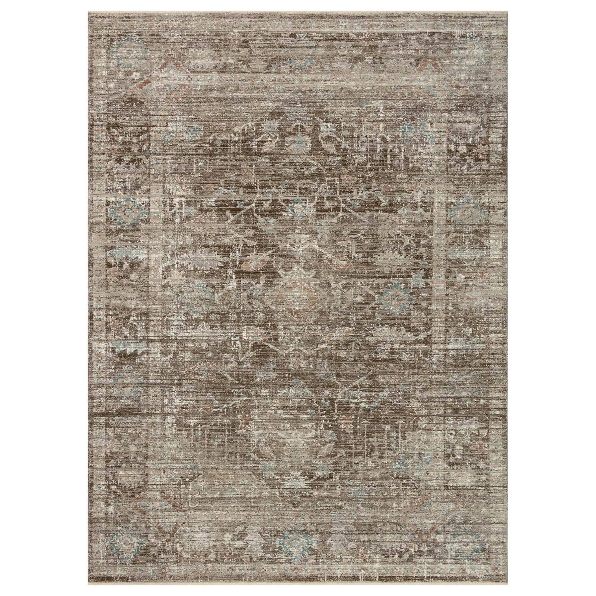Magnolia Home by Joanna Gaines x Loloi 7'10" 7'10" Charcoal/Dove Round/Square Millie MIE - 03 Area Rug