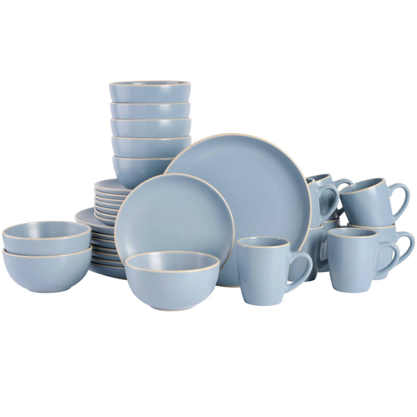 Gibson Home Rockaway 32 - Piece Dinnerware Set Blue