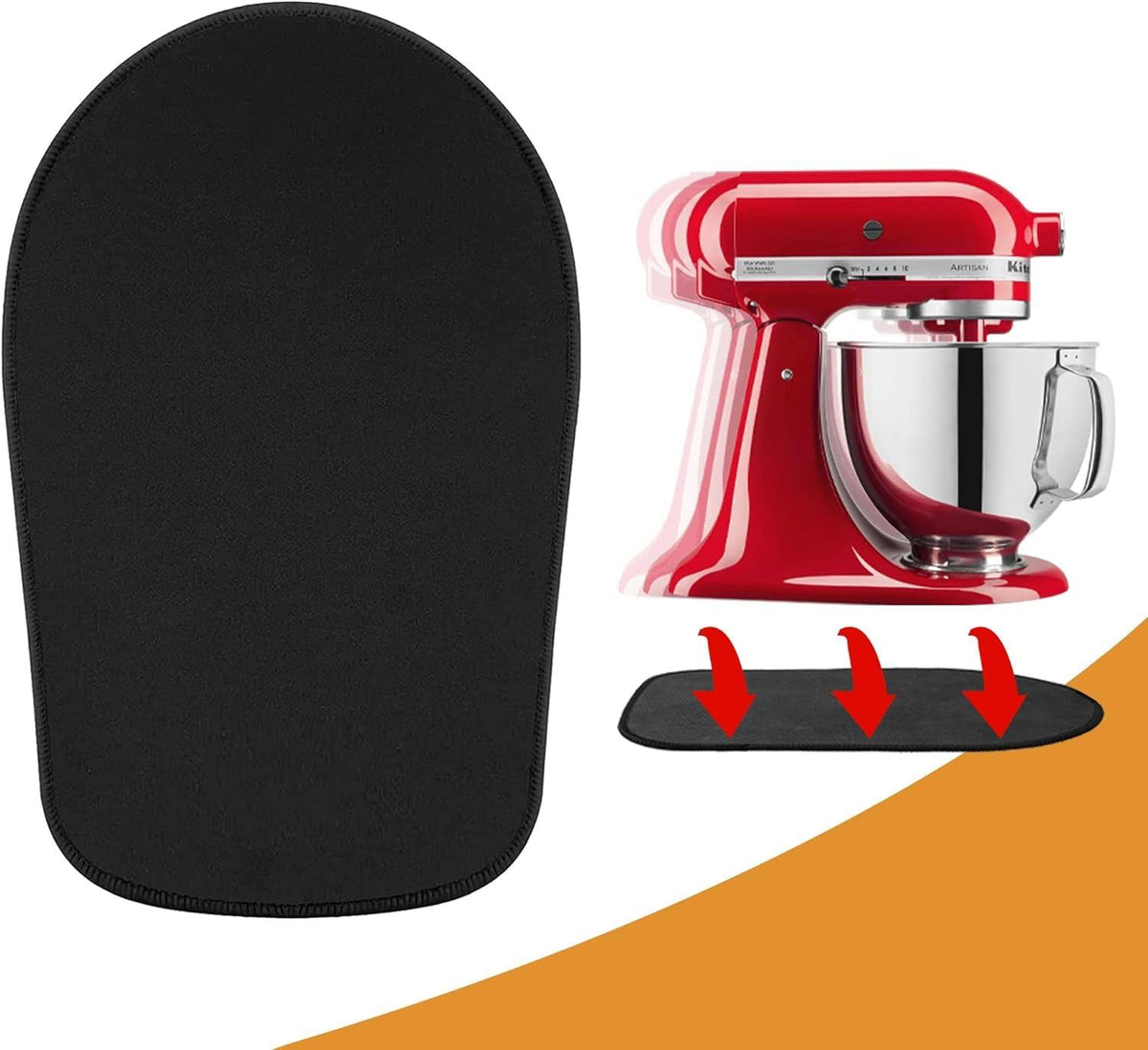 Sliding Mat for KitchenAid Mixer, Mixer Mover Slider Mat Pad Compatible with KitchenAid 4.5 - 5 qt Tilt - Head Stand Mixer, Kitchen Appliance Slider