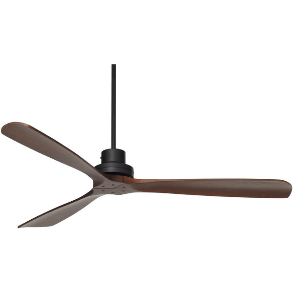 66" Casa Vieja Delta - Wing XL DC Industrial Indoor Ceiling Fan with Remote Control Matte Black Dark Walnut for Living Room Kitchen House Bedroom