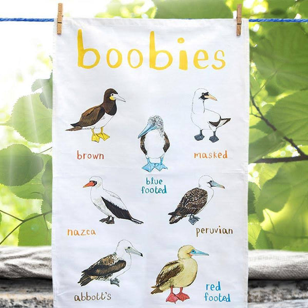 Fowl Language Tea Towels - Boobies - Kitchen Hand Towels