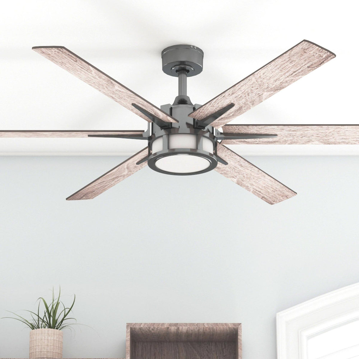Honeywell Kaliza 56 - Inch Gun Metal Indoor LED Ceiling Fan with Remote