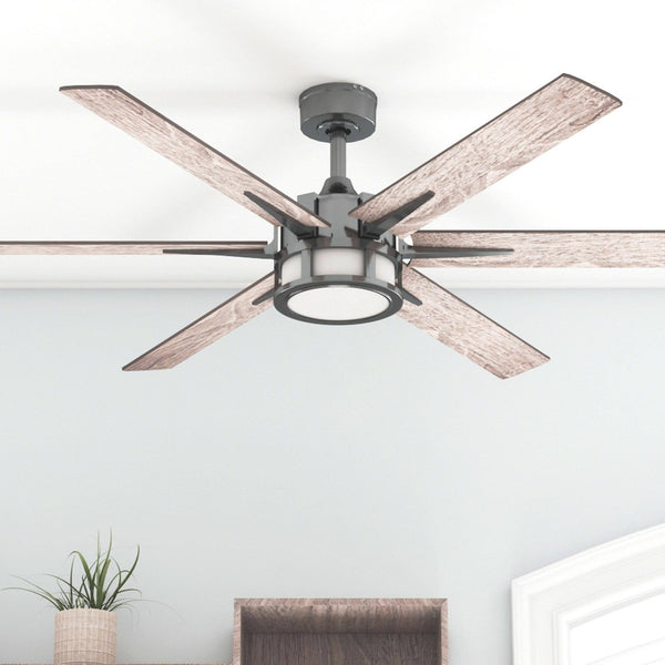 Honeywell Kaliza 56 - Inch Gun Metal Indoor LED Ceiling Fan with Remote