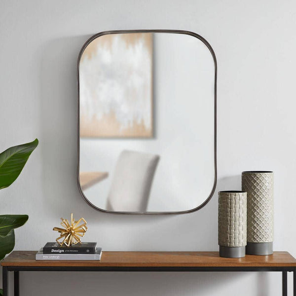 Home Decorators Collection Medium Rectangle Dark Bronze Modern Mirror with Deep